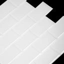 Tiles 3D Peel and Stick Wall Tile Subway White (30 x 30cm x 10 Sheets)