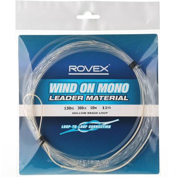 Rovex Wind-On Mono Leader - 10m 300lb Clear