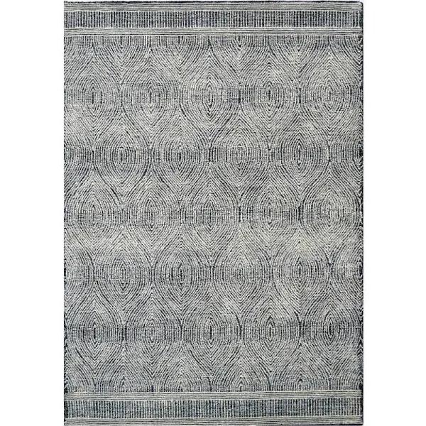 Rug Club Designer Handmade Wool Rug-Maya6262-Charcoal-160x230cm