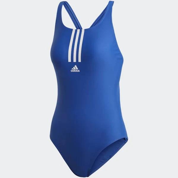 Adidas SH3.RO Mid 3-Stripes Swimsuit - Womens - Blue/White