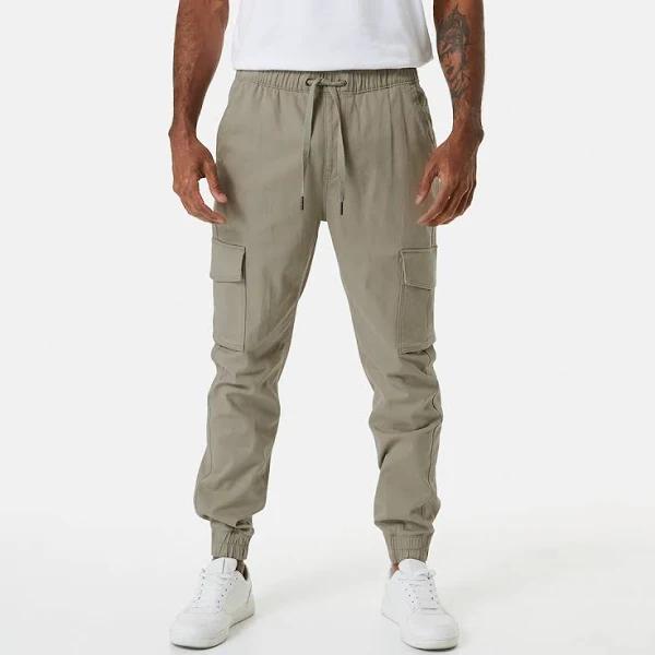 Kmart Elastic Waist and Cuffed Cargo Pants in Alum BeigeM