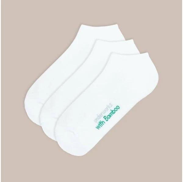 Womens 3 Pack Viscose from Bamboo Low Cut Socks - Underworks