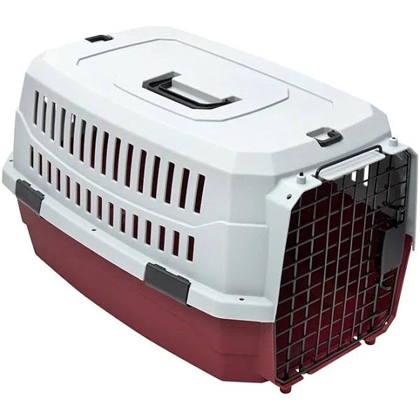 All Day Single Door Dog Carrier Cream Red M