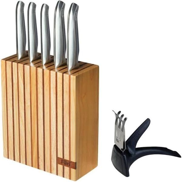 Furi Pro Wood Knife Block Set 7 Piece