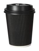 200 Pcs 8oz Disposable Takeaway Coffee Paper Cups Triple Wall Take Away W Lids