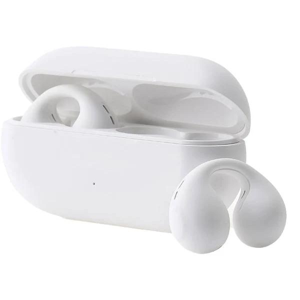 Wireless Bluetooth Headphones Ear Clip Bone Conduction Earphones Sports Earbuds White