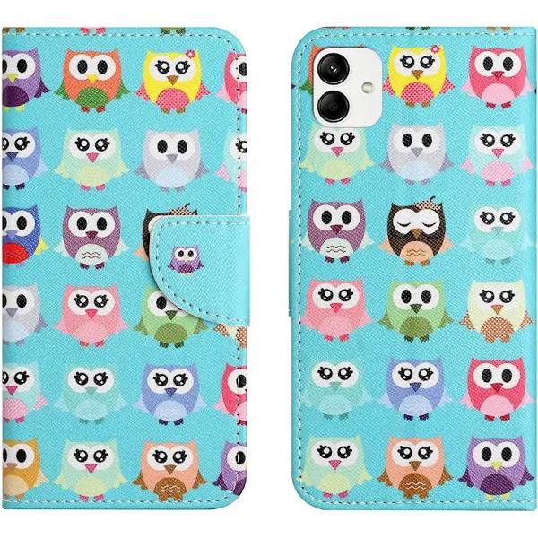 For Motorola Moto G54 5G Case Pattern Printing PU Leather Stand Wallet Phone Cover Owls