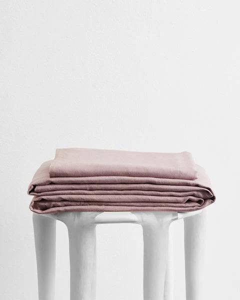 Lavender 100% Flax Linen Sheet Set - Super King - Bed Threads