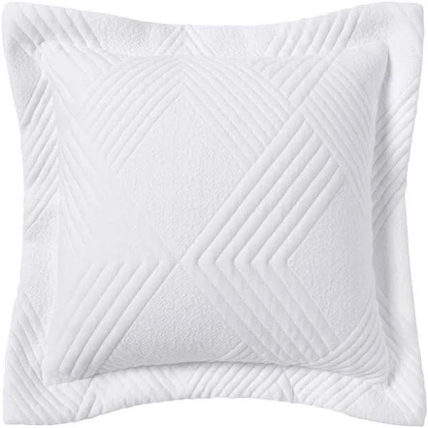 Bianca Cassiano Polyester Jacquard Cushion (White) - Square