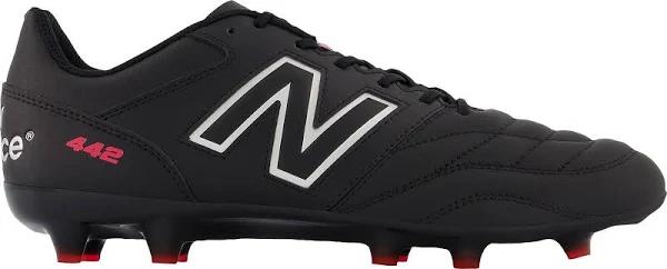 New Balance Men's 442 V2 Team FG Soccer Cleats, 11.5 Wide / Black/White