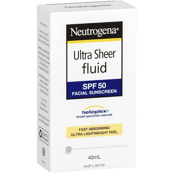 Neutrogena Ultra Sheer Fluid Sunscreen SPF50 40 ml