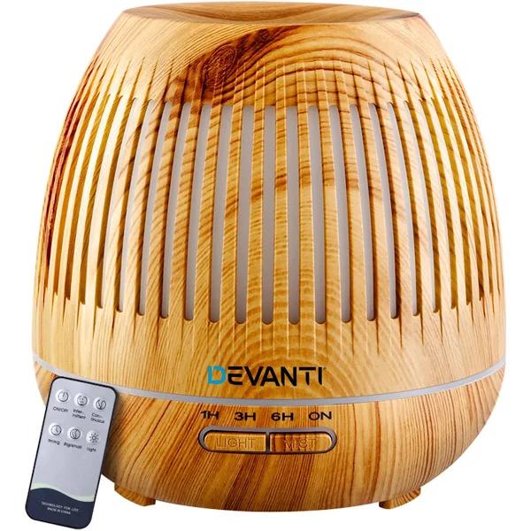 Devanti Aromatherapy Diffuser Aroma Essential Oils Air Humidifier LED Light 400ml