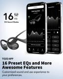 TOZO OpenReal Open Ear Headphones Bluetooth 5.3 Air Conduction Wireless Headphones Sport Earbuds With Premium Sound, Dual-Mic Call Noise Reduction