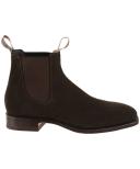 R.M. Williams Brown Suede Craftsman Chelsea Boots