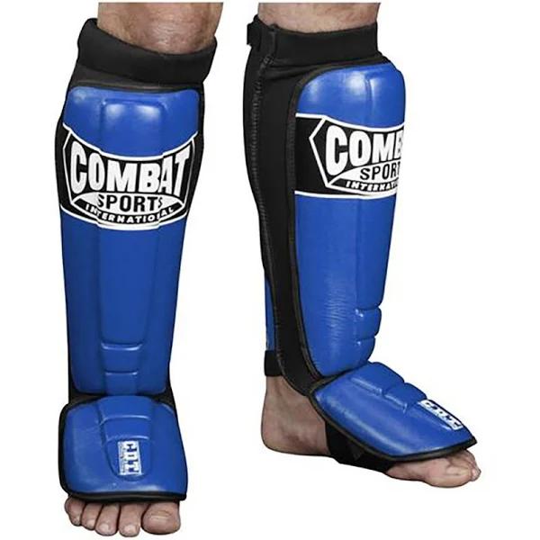 Combat Sports Pro-Style MMA Shin Guards Blue Large