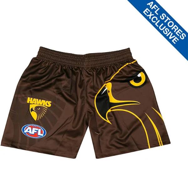 Hawthorn Youth Logo Footy Shorts - 6 - AfterPay & zipPay Available