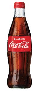 Coca-Cola Classic Soft Drink Glass Bottle 330ml