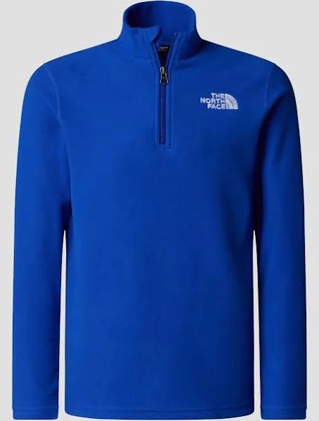 The North Face Blue T Shirt Glacier 1/4 Zip Fleece S Boys