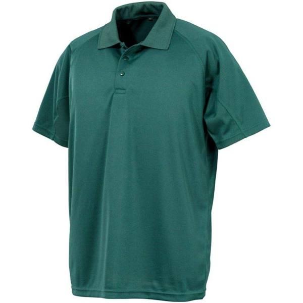 Spiro Impact Mens Performance Aircool Polo T-Shirt Bottle Green 3XL