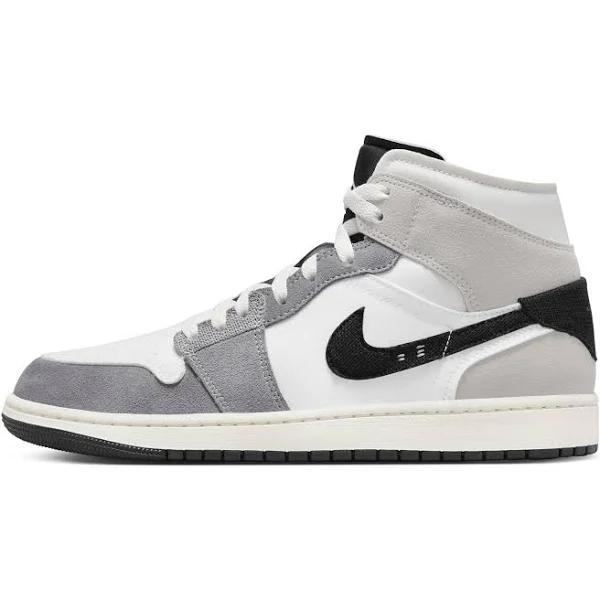 Jordan 1 Mid SE Craft White Cement Grey Black