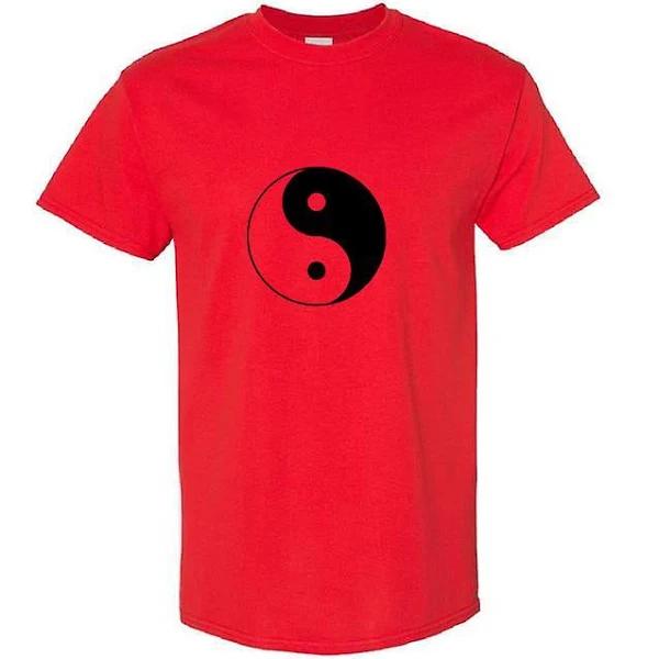 Ying Yang Tao Unique Spiritual Chinese Philosophy Symbol Men T Shirt Tee Top Red XL