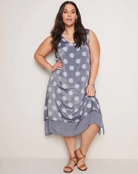 Autograph Sleeveless Layer Dress - Size 16 - Womens - Scribble Spot