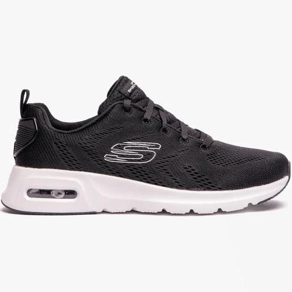 Skechers 149948 Skech Air Court Black White Womens Trainers