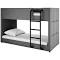 Liviana Fabric Bunk Bed - Dark Grey