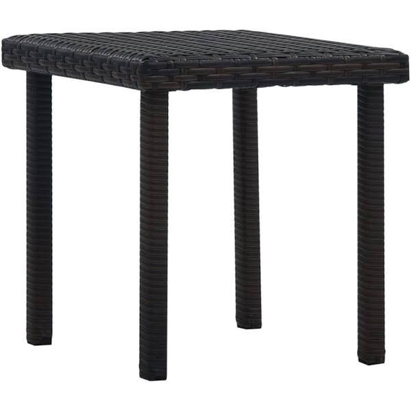 vidaXL - Garden Tea Table Poly Rattan - Brown - 40x40x40 cm