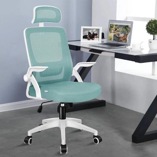 ALFORDSON Mesh Office Chair Tilt Executive Fabric Seat Cyan