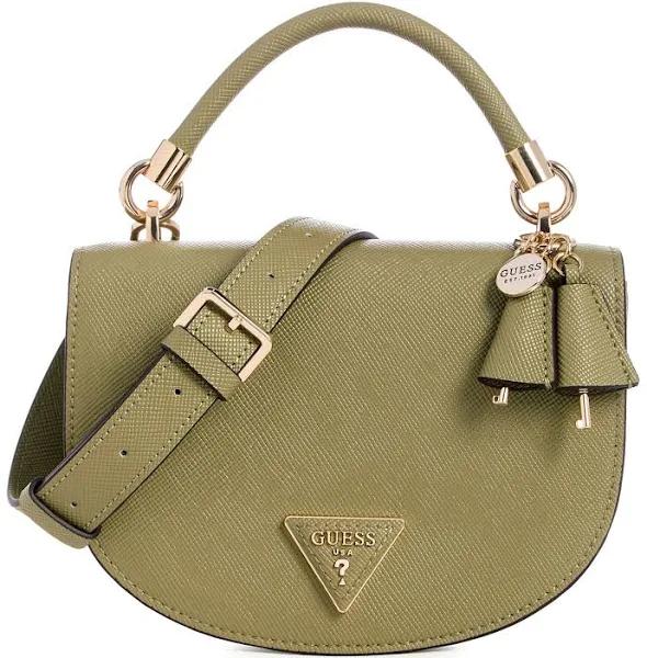 Guess - Women's Green Cross-body Bags - Gizele Mini Saddle Crossbody Bag - Size One Size at The Iconic