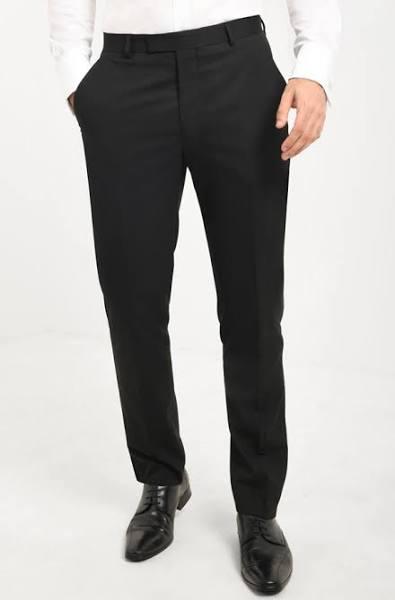 Dobell Black Suit Trousers