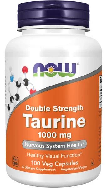 Now Foods Taurine Double Strength 1000 MG 100 Capsules