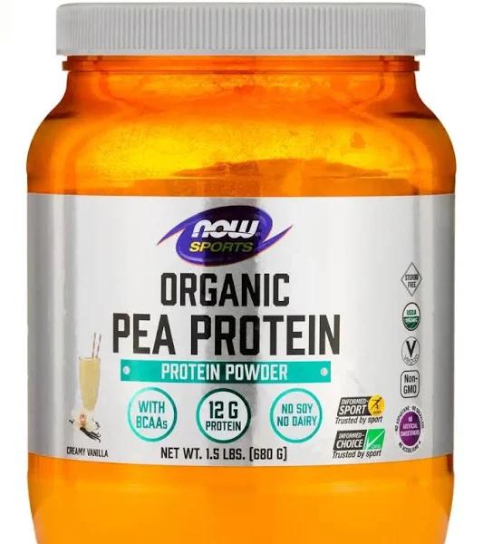 Now Foods Organic Pea Protein - 1.5lbs Creamy Vanilla