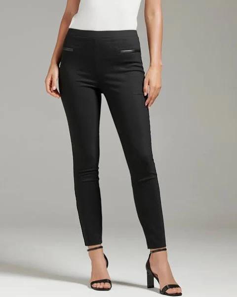 Forever New Women's Stephanie Pull-On Skinny Pants in Black, Size 14