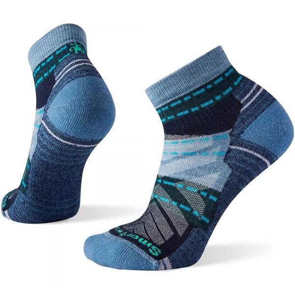 Smartwool Women's Hike Light Cushion Margarita Ankle Socks, Mist Blue, Medium