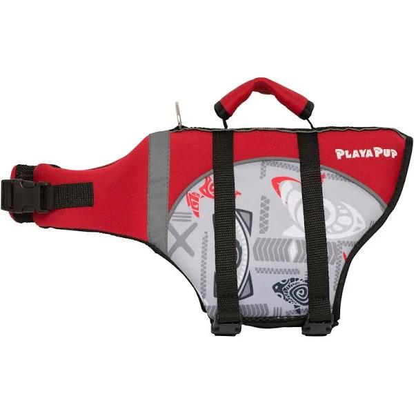 Playa Pup Dog Lifejacket - Tribal Shark Falcon Red - Large