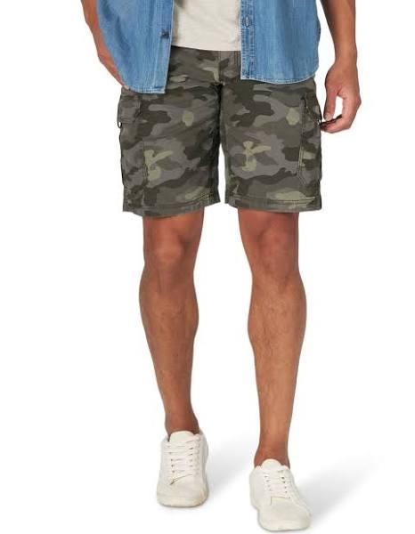 Lee Men's Extreme Motion Crossroad Cargo Short, Woodland Camo, 30