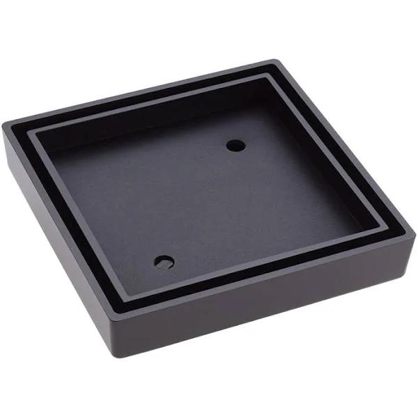 Fienza Square Tile Bed Floor Waste - 90mm Outlet - Matte Black