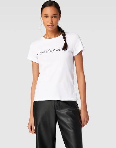 Calvin Klein Jeans Core Institutional Logo Tee in White S