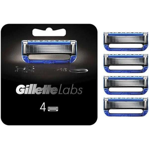 Gillette Labs Heated Men's Razor Spare Blade 4 Pcs Shaving Razor