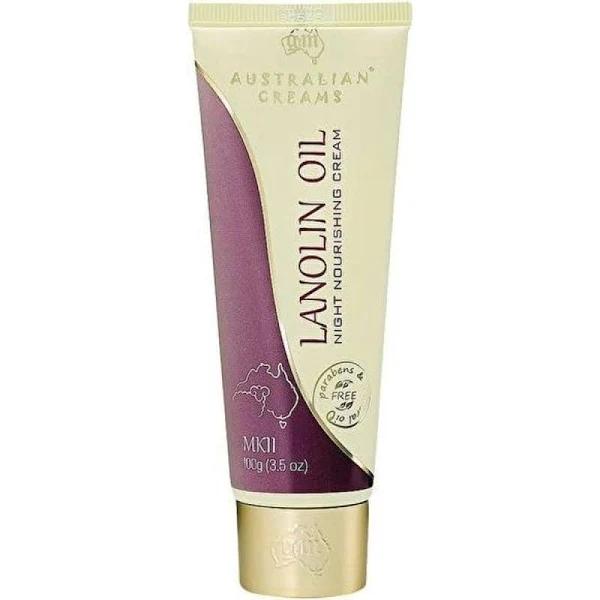 Australian Creams MKII Lanolin Oil Nourishing Night Cream, 100g