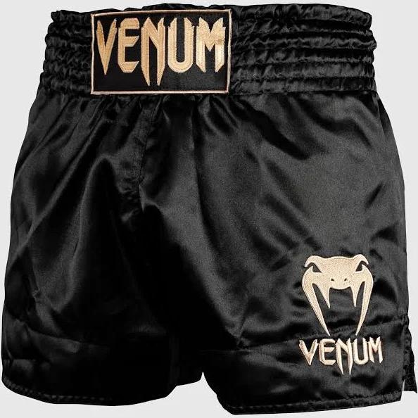 Venum Classic Black/Gold Muay Thai Shorts - XL