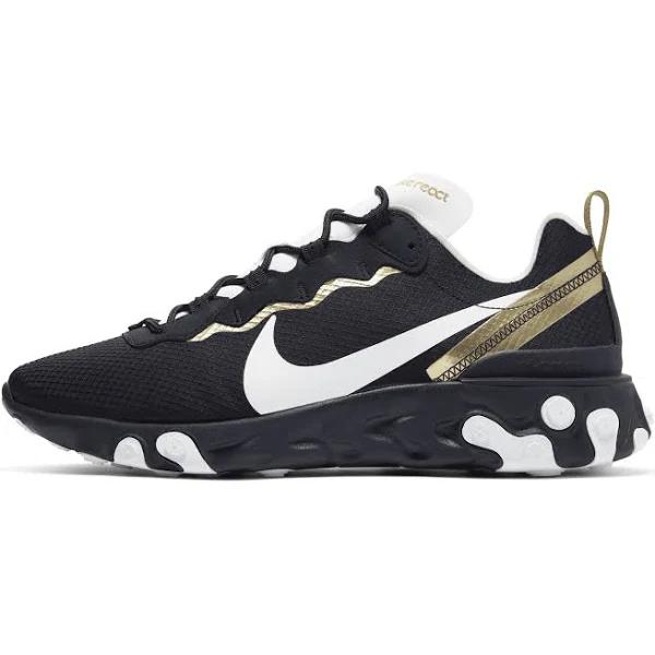 Nike React Element 55 Black Metallic Gold White