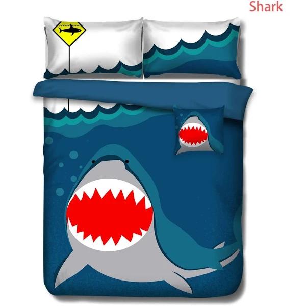 Ramesses 4-Piece Adventure Comforter Set - Single Only - Shark