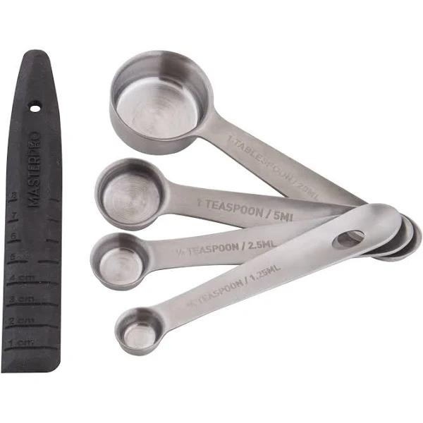 MasterPro Professional Stainless Steel Measuring Spoons with Leveller