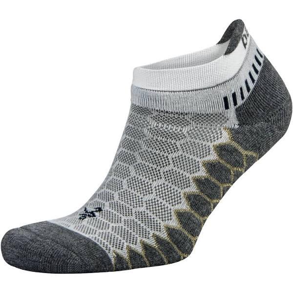 Balega Silver No Show Socks - White / Grey