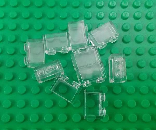 Lego Clear 1x2 Stud Transluscent Window Bricks House Walls - 10 Pieces