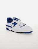 New Balance White & Blue 550 Sneakers