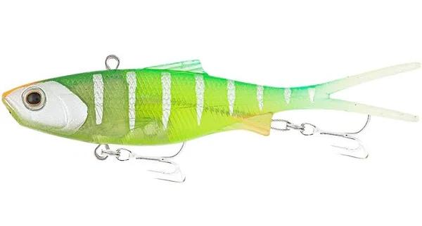 Samaki Vibelicious Fork 70mm 10g Soft Vibe [Color: Lime Tiger UV]